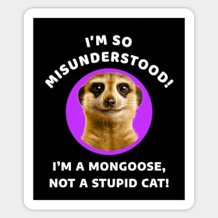 🌍 Misunderstood Meerkat, Mongoose, Stupid Cat Sticker